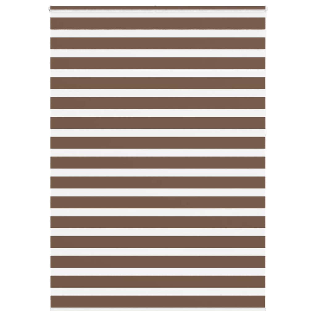VidaXL store enrouleur zèbre 155x230 cm largeur du tissu 150,9 cm polyester marron