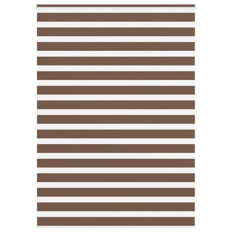 VidaXL store enrouleur zèbre 155x230 cm largeur du tissu 150,9 cm polyester marron