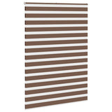 VidaXL store enrouleur zèbre 155x230 cm largeur du tissu 150,9 cm polyester marron