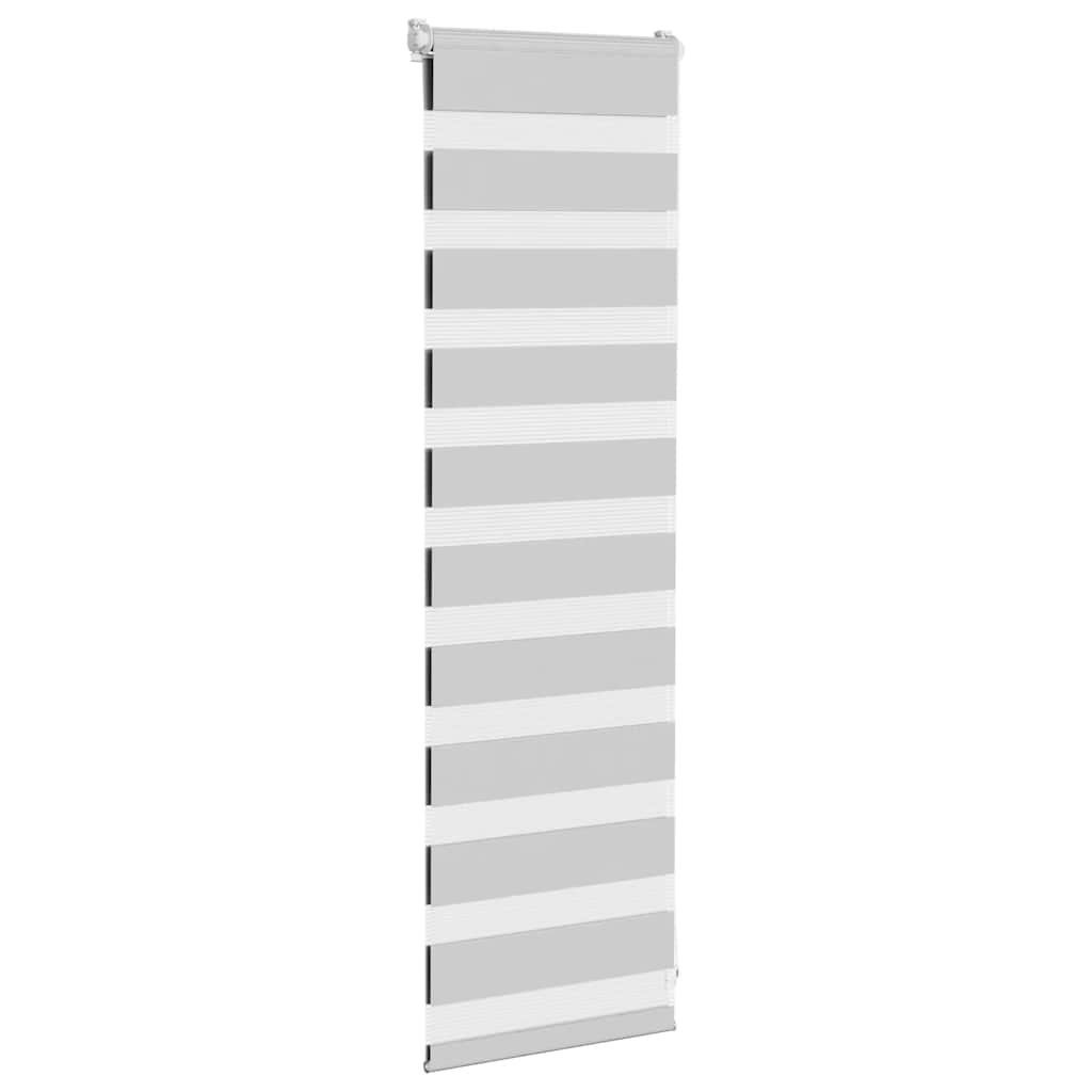 Vidaxl Zebra Roller Blind 40x100 cm Szerokość pyłu 35,9 cm jasnoszary