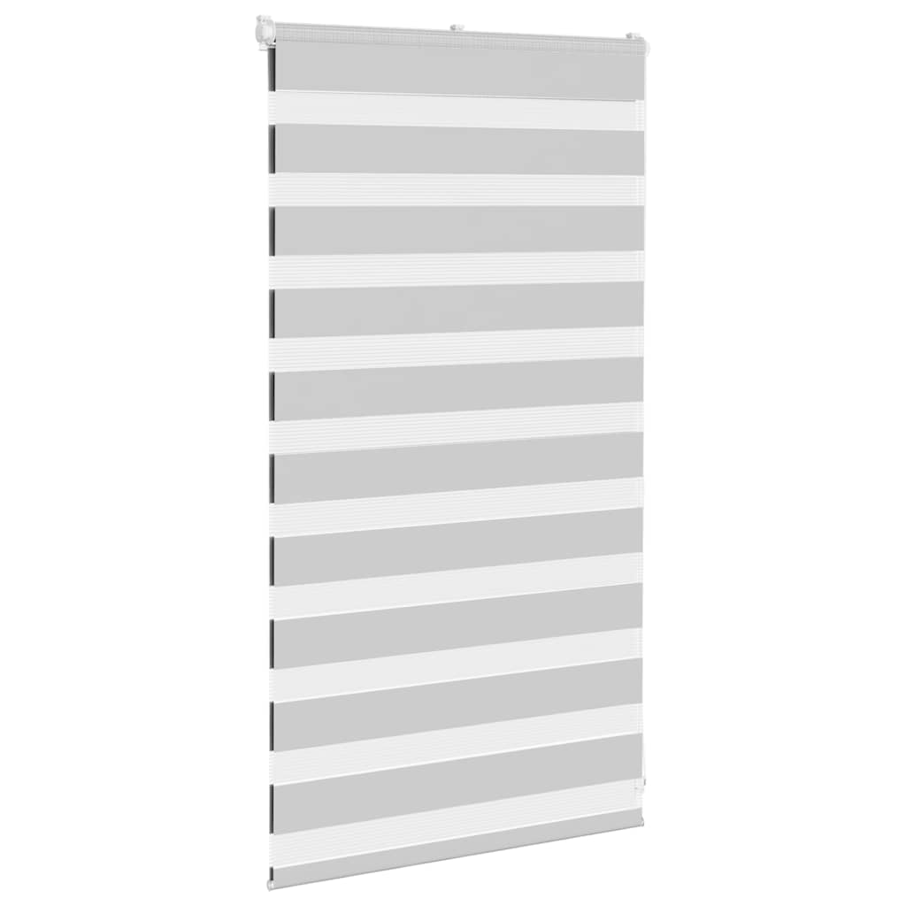 Vidaxl zebra rolgordijn 80x100 cm stofbreedte 75,9 cm lichtgrijs