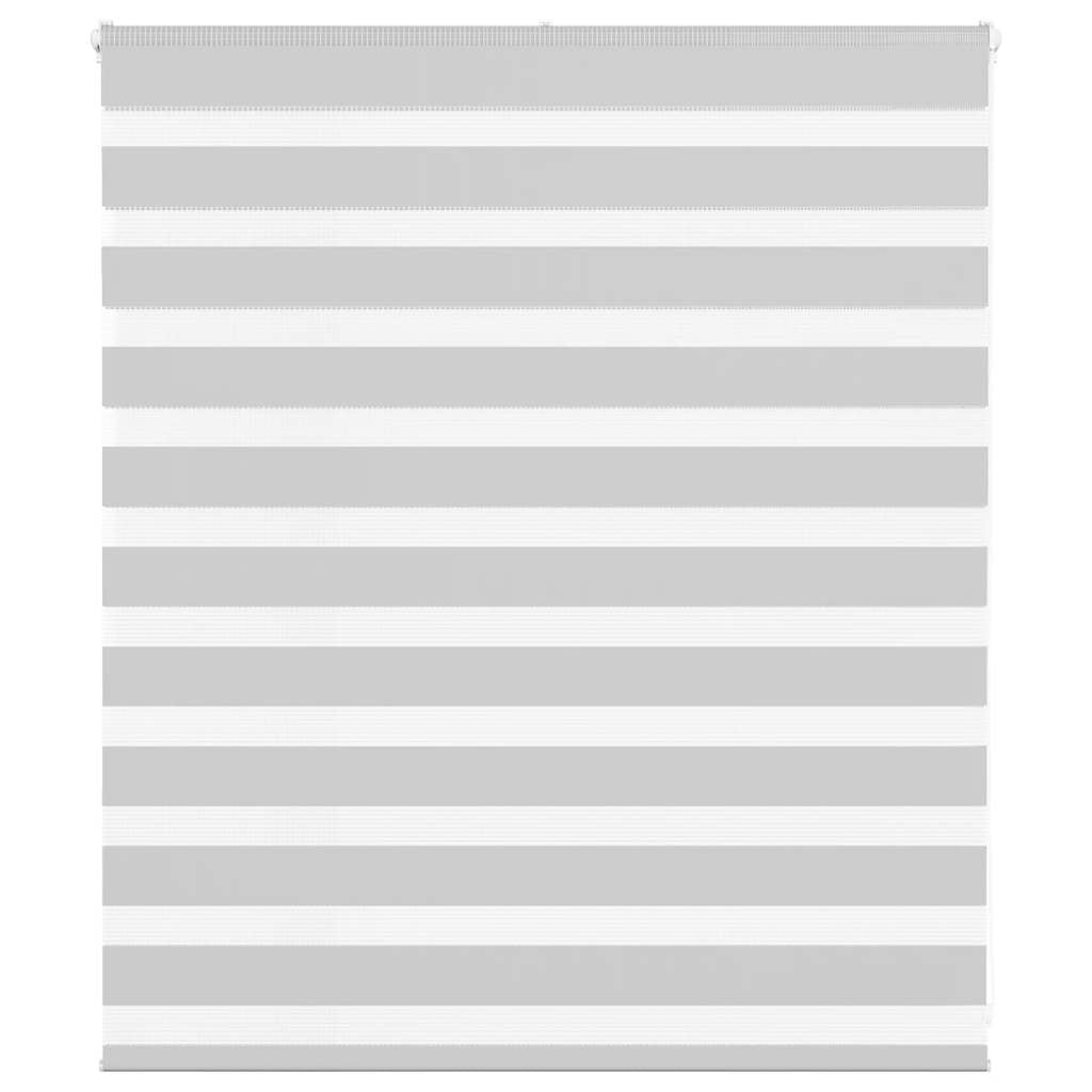 VidaXL store enrouleur zèbre 125x100 cm largeur de tissu 120,9 cm gris clair