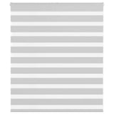 VidaXL store enrouleur zèbre 125x100 cm largeur de tissu 120,9 cm gris clair