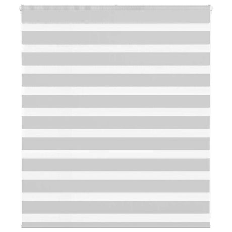 VidaXL store enrouleur zèbre 125x100 cm largeur de tissu 120,9 cm gris clair