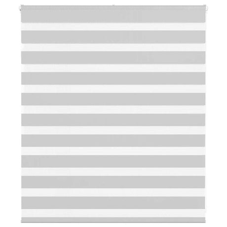 VidaXL store enrouleur zèbre 130x100 cm largeur de tissu 125,9 cm gris clair