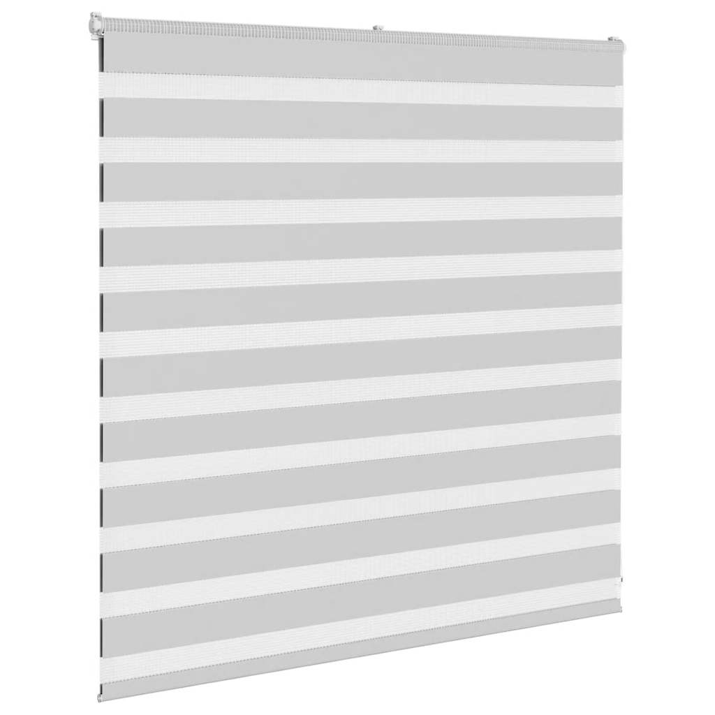 Vidaxl Zebra Roller Blind 140x100 cm Støvbredde 135,9 cm lysegrå