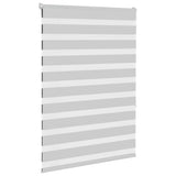 Vidaxl Zebra Roller Blind 105x150 CM Fabric Width 100.9 cm de gris claro