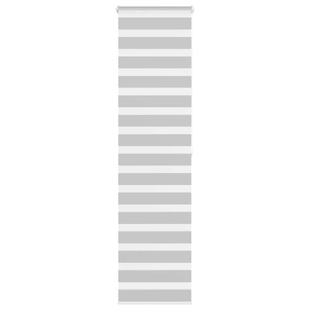 VidaXL store enrouleur zèbre 65x200 cm largeur de tissu 60,9 cm gris clair