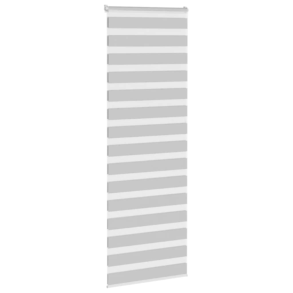 VidaXL store enrouleur zèbre 80x200 cm largeur de tissu 75,9 cm gris clair