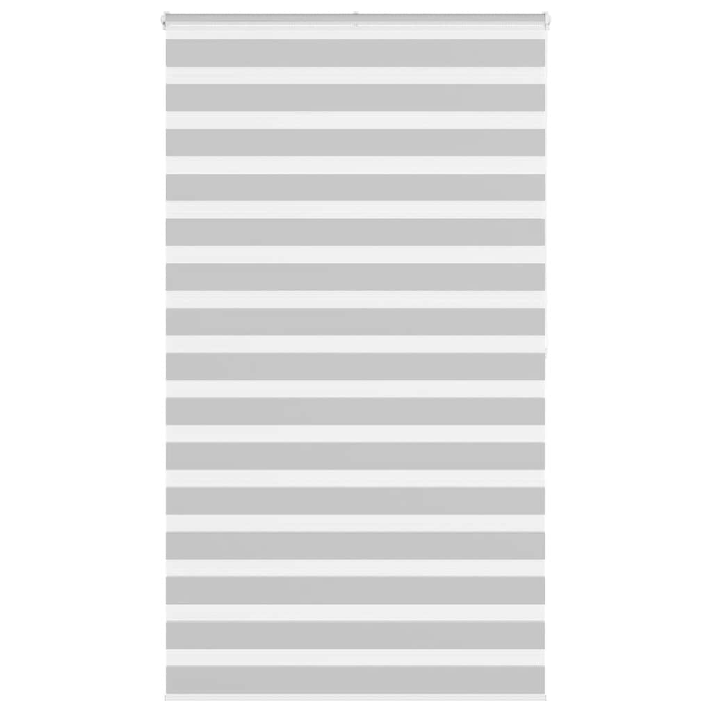 VidaXL store enrouleur zèbre 125x200 cm largeur de tissu 120,9 cm gris clair