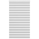 VidaXL store enrouleur zèbre 125x200 cm largeur de tissu 120,9 cm gris clair