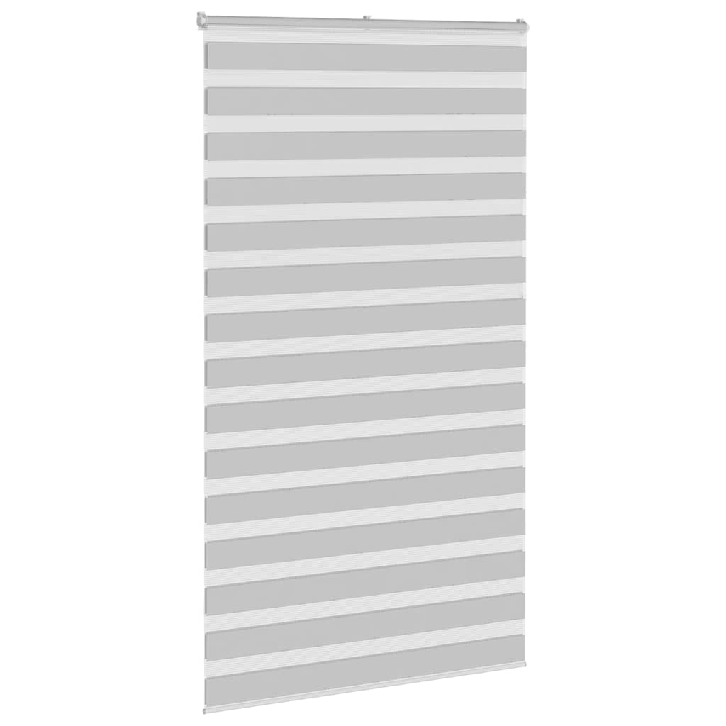 Vidaxl zebra rolgordijn 125x200 cm stofbreedte 120,9 cm lichtgrijs