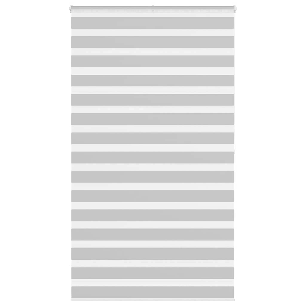 VidaXL store enrouleur zèbre 130x200 cm largeur de tissu 125,9 cm gris clair