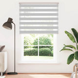 VidaXL store enrouleur zèbre 145x200 cm largeur de tissu 140,9 cm gris clair