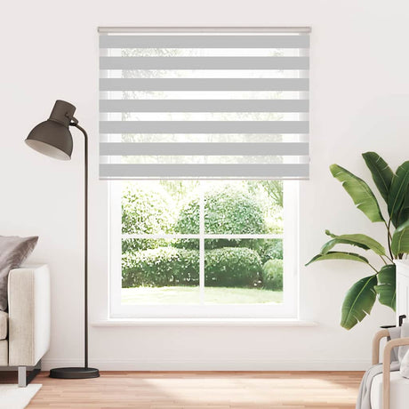 VidaXL store enrouleur zèbre 160x200 cm largeur de tissu 155,9 cm gris clair
