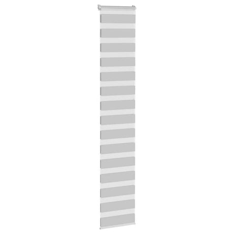 VidaXL store enrouleur zèbre 40x230 cm largeur de tissu 35,9 cm gris clair