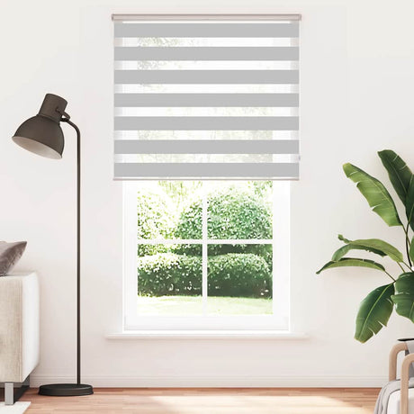 Vidaxx store enrouleur zèbre 125x230 cm largeur de tissu 120,9 cm gris clair