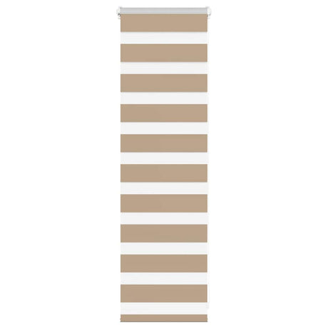 Vidaxxl store zèbre 50x100 cm largeur de tissu 45,9 cm polyester marron sable