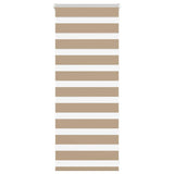 VidaXL store zèbre 55x100 cm largeur de tissu 50,9 cm polyester marron sable