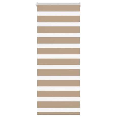 VidaXL store zèbre 55x100 cm largeur de tissu 50,9 cm polyester marron sable