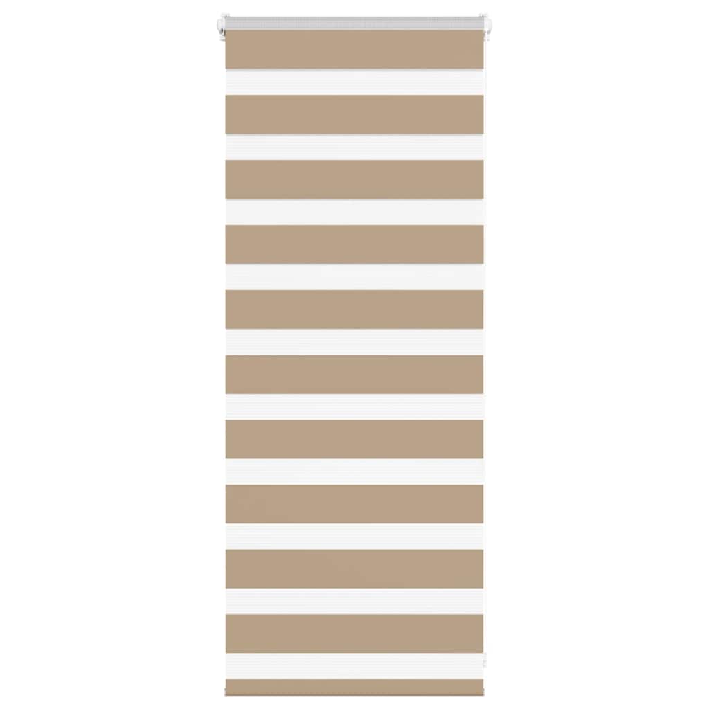 VidaXL store zèbre 60x100 cm largeur de tissu 55,9 cm polyester marron sable