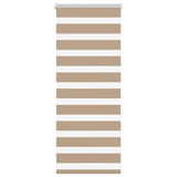 VidaXL store zèbre 60x100 cm largeur de tissu 55,9 cm polyester marron sable