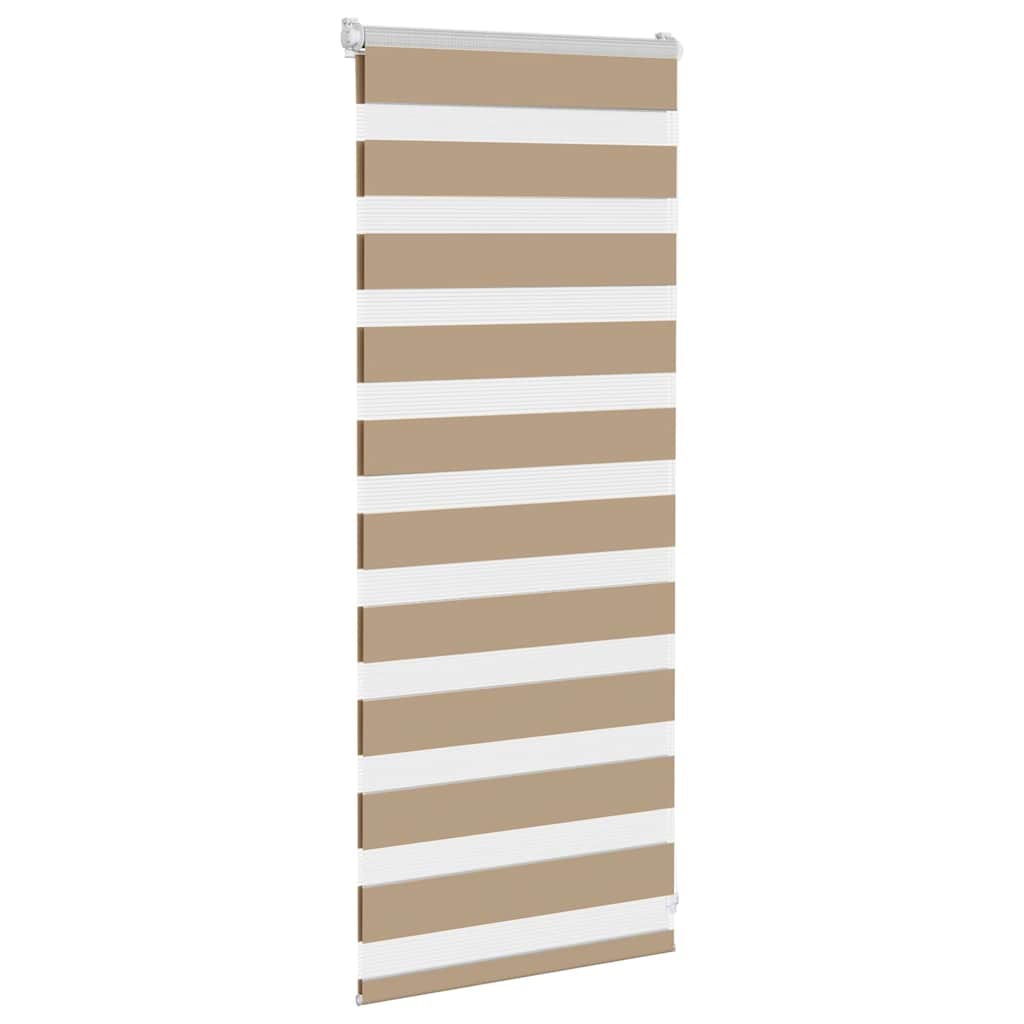 VidaXL store zèbre 60x100 cm largeur de tissu 55,9 cm polyester marron sable