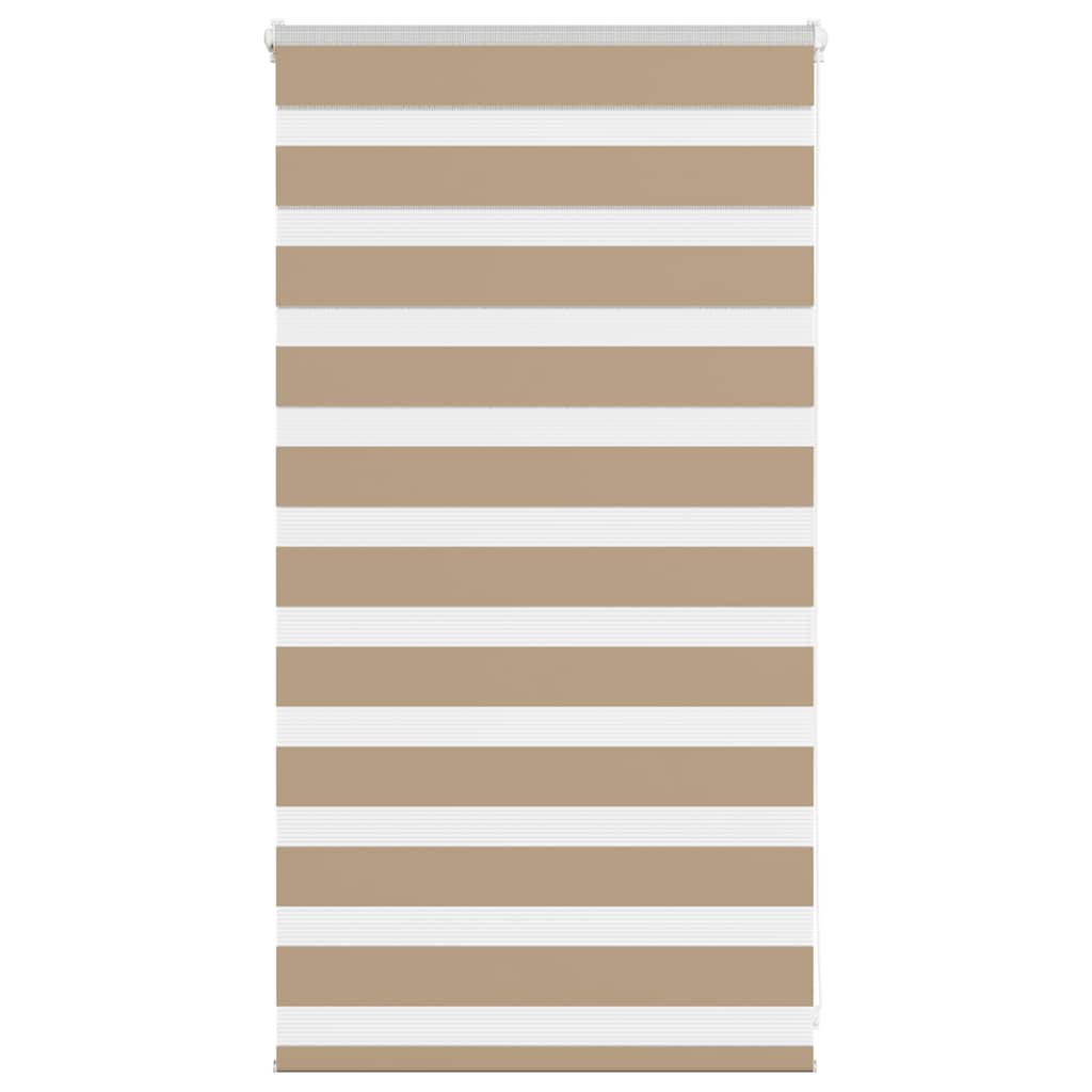 VidaXL store zèbre 80x100 cm largeur de tissu 75,9 cm polyester marron sable
