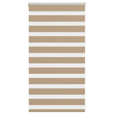 VidaXL store zèbre 80x100 cm largeur de tissu 75,9 cm polyester marron sable