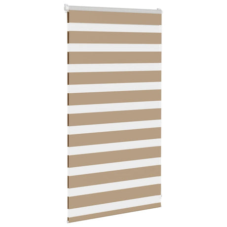 VidaXL store zèbre 80x100 cm largeur de tissu 75,9 cm polyester marron sable