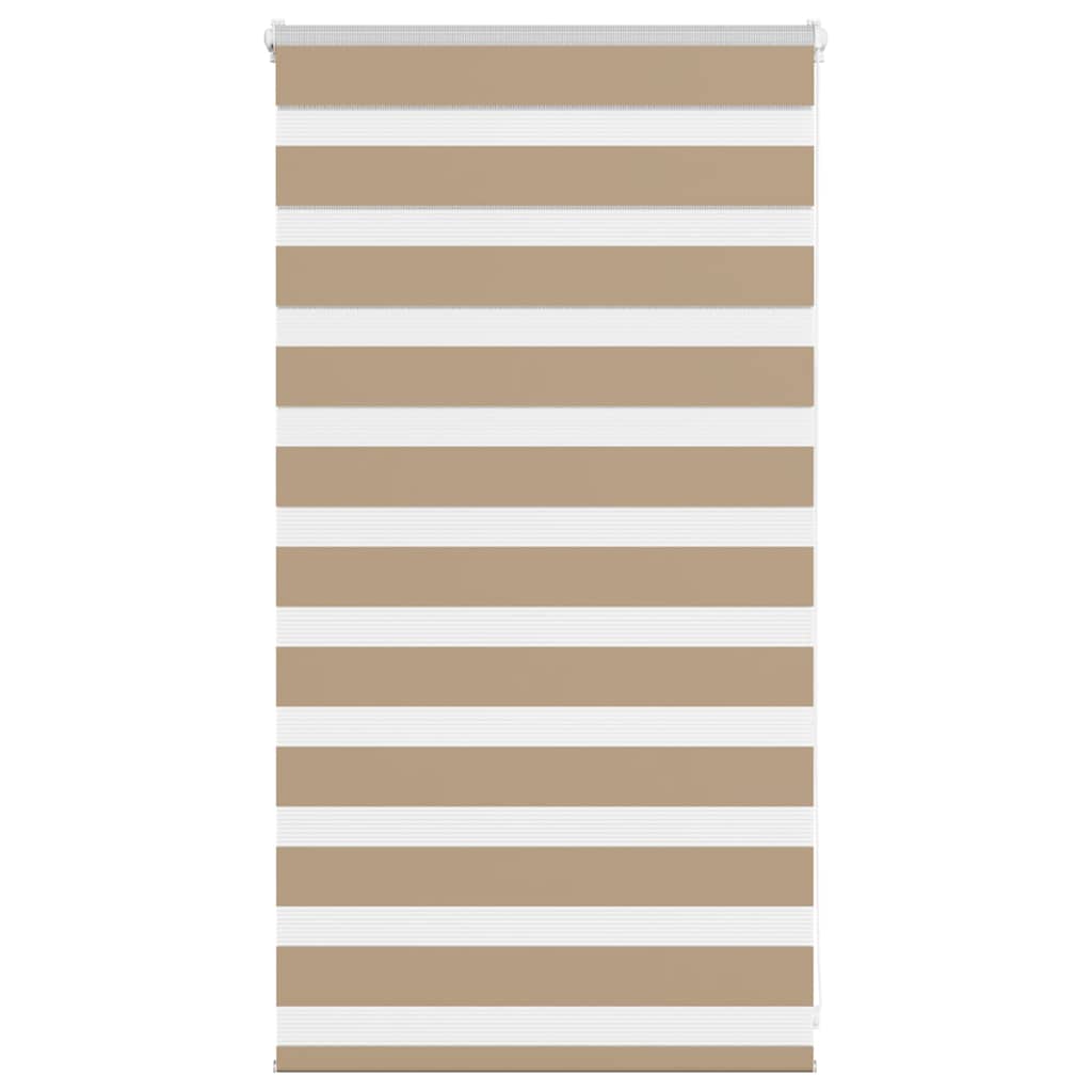 VidaXL store zèbre 85x100 cm largeur de tissu 80,9 cm polyester marron sable