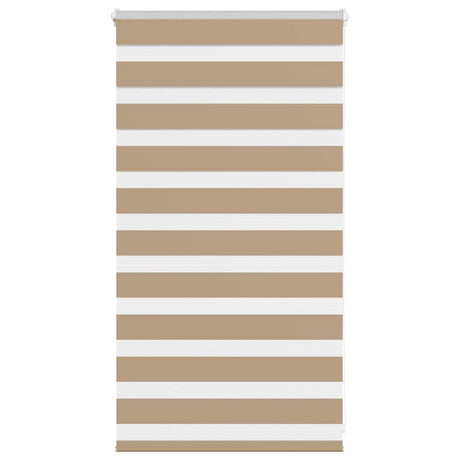 VidaXL store zèbre 85x100 cm largeur de tissu 80,9 cm polyester marron sable