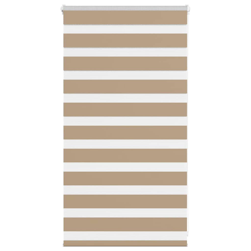VidaXL store zébré 90x100 cm largeur de tissu 85,9 cm polyester marron sable