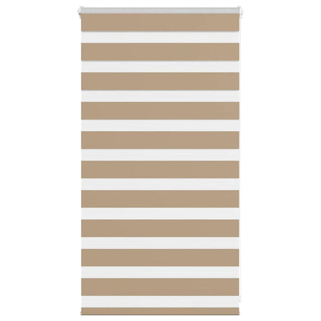 VidaXL store zébré 90x100 cm largeur de tissu 85,9 cm polyester marron sable