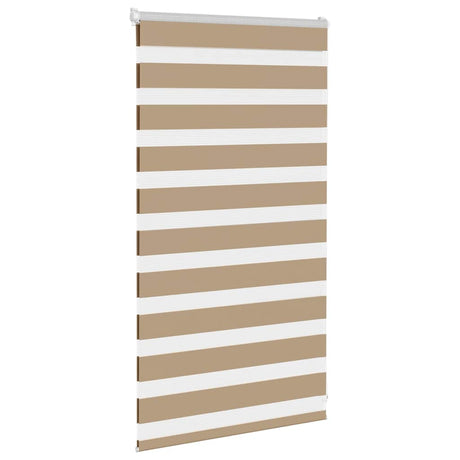 VidaXL store zébré 90x100 cm largeur de tissu 85,9 cm polyester marron sable