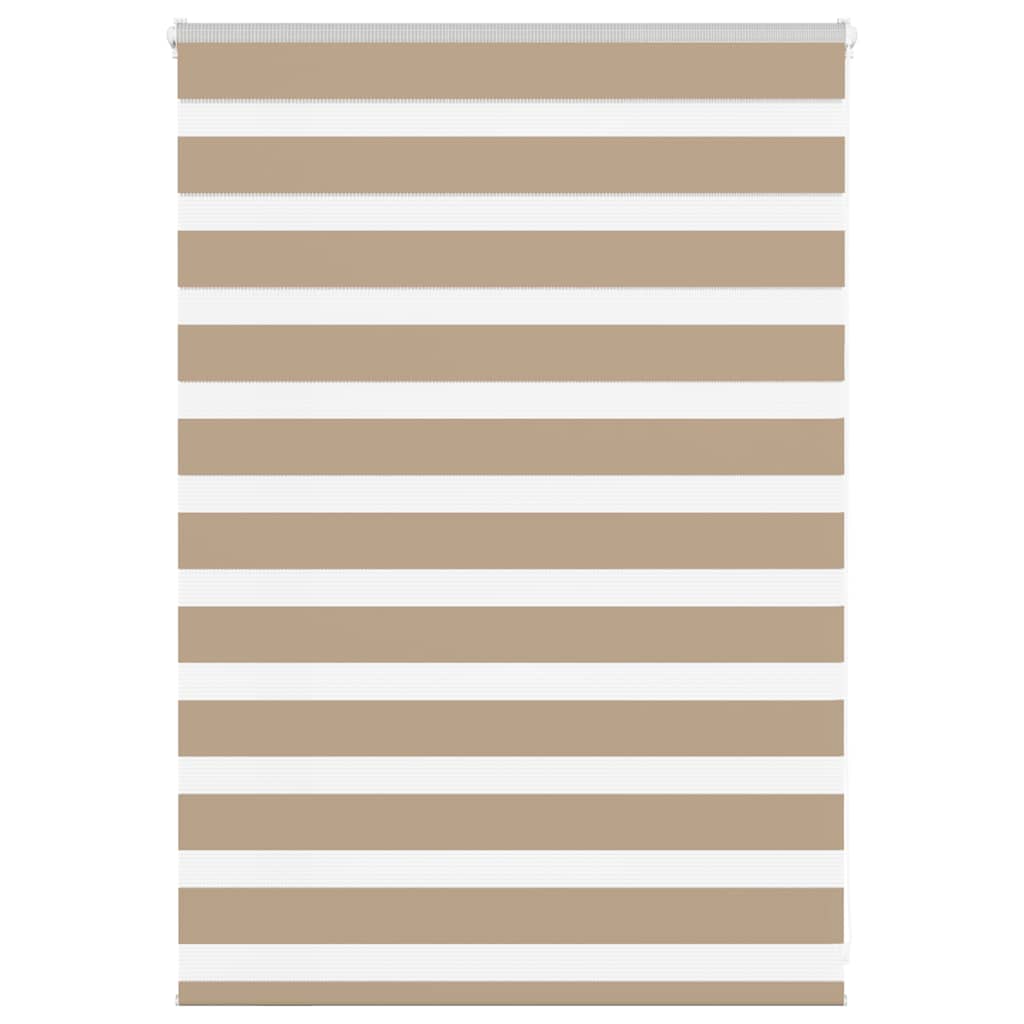 VidaXL store zèbre 95x100 cm largeur de tissu 90,9 cm polyester marron sable