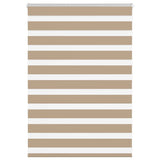 VidaXL store zèbre 95x100 cm largeur de tissu 90,9 cm polyester marron sable