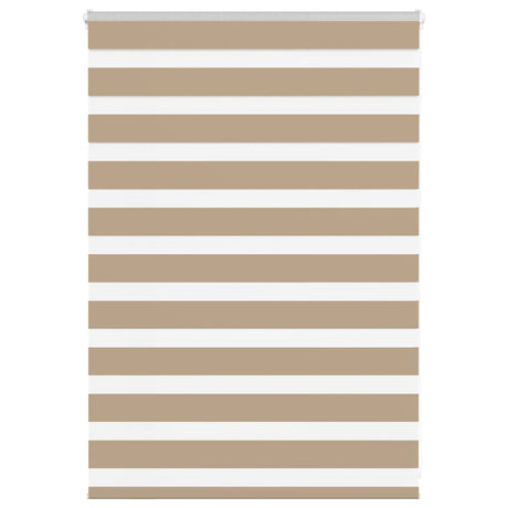 VidaXL store zèbre 95x100 cm largeur de tissu 90,9 cm polyester marron sable