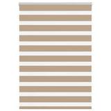 VidaXL store zèbre 100x100 cm largeur de tissu 95,9 cm polyester marron sable