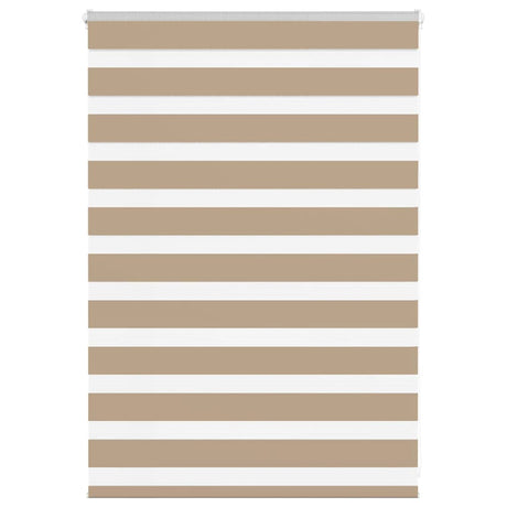 VidaXL store zèbre 105x100 cm largeur de tissu 100,9 cm polyester marron sable