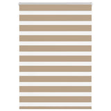 VidaXL store zèbre 115x100 cm largeur de tissu 110,9 cm polyester marron sable