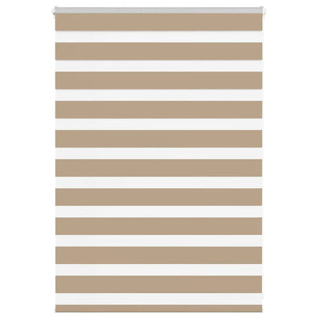 VidaXL store zèbre 115x100 cm largeur de tissu 110,9 cm polyester marron sable