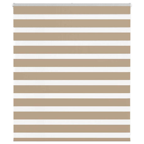 VidaXL store zèbre 120x100 cm largeur de tissu 115,9 cm polyester marron sable
