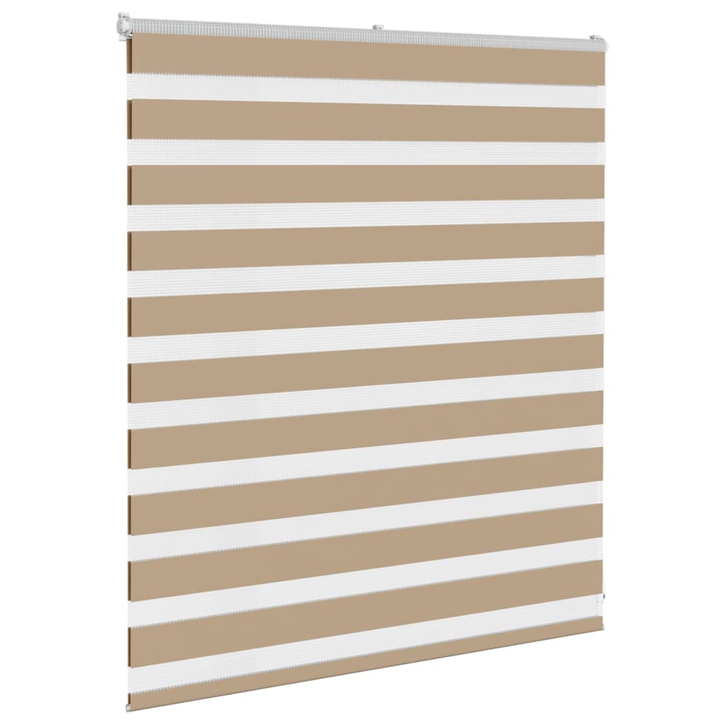 VidaXL store zèbre 120x100 cm largeur de tissu 115,9 cm polyester marron sable
