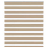 VidaXL store zèbre 125x100 cm largeur de tissu 120,9 cm polyester marron sable
