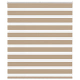 VidaXL store zèbre 130x100 cm largeur de tissu 125,9 cm polyester marron sable