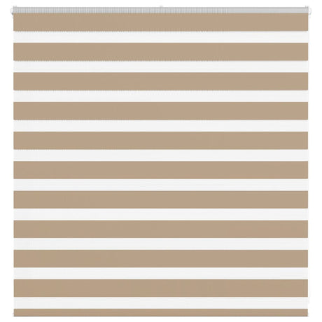 VidaXL store zèbre 150x100 cm largeur de tissu 145,9 cm polyester marron sable