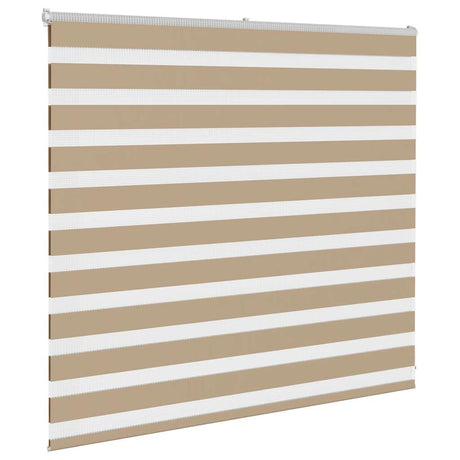 VidaXL store zèbre 165x100 cm largeur de tissu 160,9 cm polyester marron sable