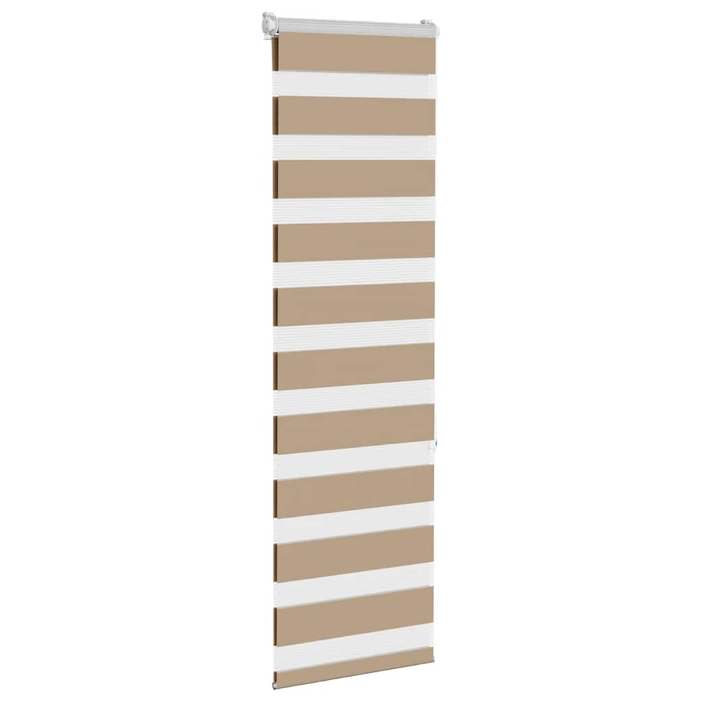 VidaXL store zèbre 45x150 cm largeur de tissu 40,9 cm polyester marron sable