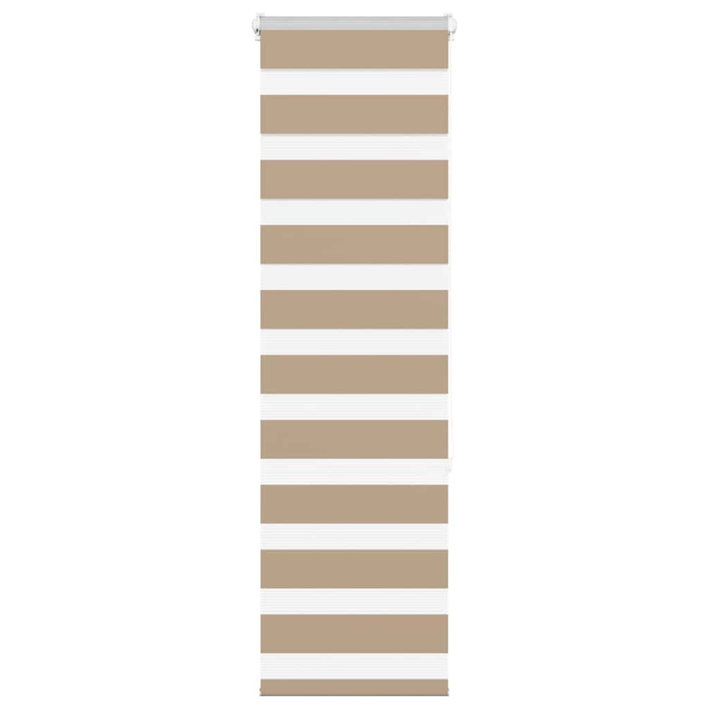 VidaXL store zèbre 50x150 cm largeur de tissu 55,9 cm polyester marron sable